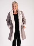 Ecru Faux Fur Reversible Coat