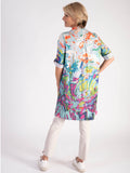 Blue/Multi Abstract Flower Garden Tunic Dress - Promotion until 1st November 2024