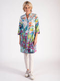 Blue/Multi Abstract Flower Garden Tunic Dress - Promotion until 1st November 2024