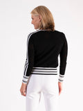 Black/White Contrast Edges Cardigan – Classic Luxury