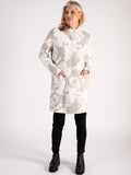 Grey Knitted Floral Coat