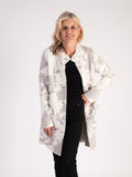 Grey Knitted Floral Coat
