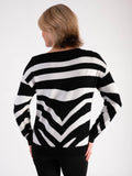 A Black/White Abstract Zebra Pattern Jumper