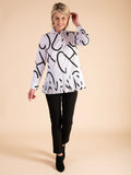 Uchuu White Print Shirt with Pleated Hem - Promotion Until 31st October 2024