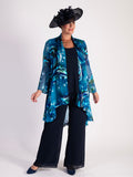 Black Jersey Lined Crepe Chiffon Trousers