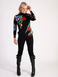 Black/Multi Floral Garland Jumper