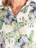 A White/Green Majestic Garden Print Shirt – Glamorous Style