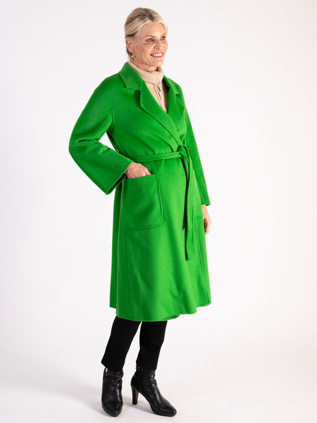 Luxury Emerald Cashmere Wool Mix Coat - Promotion Until 31st October 2024