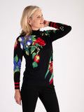Black/Multi Floral Garland Jumper