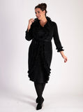 Black Pleated Dress & Frill Jacket