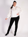 Milk Puffy Sleeve Blouse