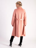 Luxury Rose Cashmere Wool Mix Long  Coat -  Promotion Until 31st October 2024