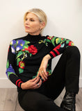 Black/Multi Floral Garland Jumper