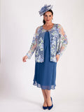 Bluebird Blossom Embroidered Bolero