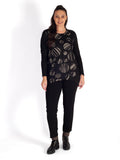 Black Pull On Scuba Crepe Slimline Trouser with Back Pockets