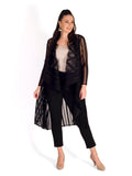 Black Pull On Scuba Crepe Slimline Trouser with Back Pockets