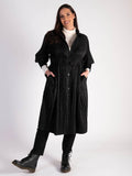 Black Long Pleated Coat