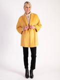 Luxury Yellow Cashmere Wool Mix Short Coat - Promotion Until 31st October 2024