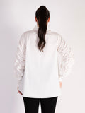 Milk Puffy Sleeve Blouse