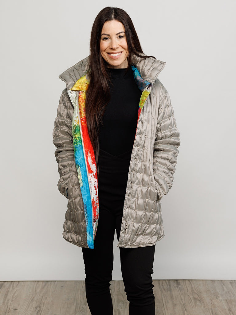 Abstract Quilted Puffer