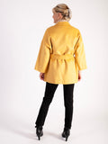 Luxury Yellow Cashmere Wool Mix Short Coat - Promotion Until 31st October 2024