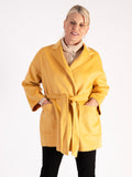 Luxury Yellow Cashmere Wool Mix Short Coat - Promotion Until 31st October 2024