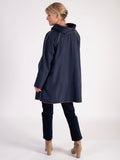 Navy/Navy Piped Reversible Raincoat with Contrast Details