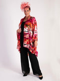 Black Jersey Lined Crepe Chiffon Trousers