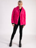 Fuchsia Faux Fur Short Coat