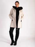 Latte/Chocolate Zip Front Reversible Raincoat