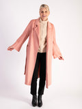 Luxury Rose Cashmere Wool Mix Long  Coat -  Promotion Until 31st October 2024