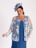 Bluebird Blossom Embroidered Bolero