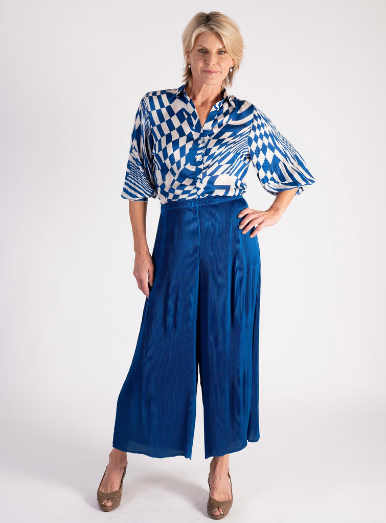 Printed Solid White and Blue Circles Classic Custom Shirt