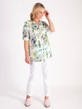 A White/Green Majestic Garden Print Shirt – Glamorous Style