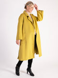 Luxury Mustard Cashmere Wool Mix Long Coat - Promotion Until 31st October 2024