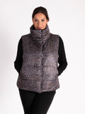 Trendy Brown/Grey Abstract Spot Print Gilet: A Must-Have Layer