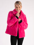 Fuchsia Faux Fur Short Coat