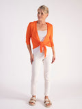 Orange Multiway Silk Mix Cardigan – Versatile Luxury