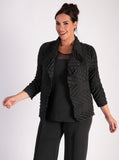 Timeless Black Textured Waterfall Shrug