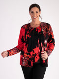 Red/Black Abstract Animal Twinset