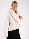 Uchuu Cream Wrap Puffer Bolero Jacket