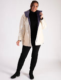 Blueberry Sorbet/White Zip Front Quilted Reversible Suedette Jacket - Black Friday Comes Early