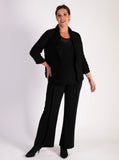 Timeless Black Textured Waterfall Shrug