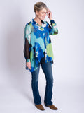 Cobalt/Multi Florence Blossom Print Blouse
