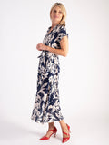 Navy/White Flower Shirt Dress