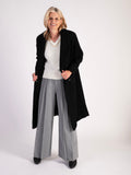 Black Soft Textured Wool Mix Coat