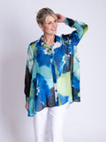 Cobalt/Multi Florence Blossom Print Blouse
