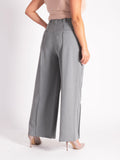 A Soft Grey Pleated Trousers – Classic and Comfortable Fit