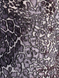 White/Grey Burnout Animal Print Cowl Neck Top