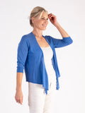 Blue Multiway Silk Mix Cardigan – Versatile Luxury